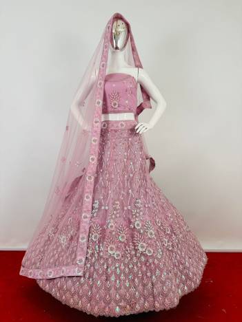 ZARINA BY SAGAR IMPEX DESIGNER NET LEHENGA CHOLI WHOLESALER IN SURAT